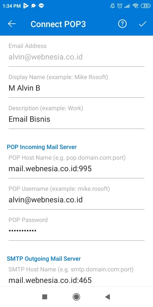 Cara Setting Email Di Aplikasi Outlook Android | WebNesia Web Developer