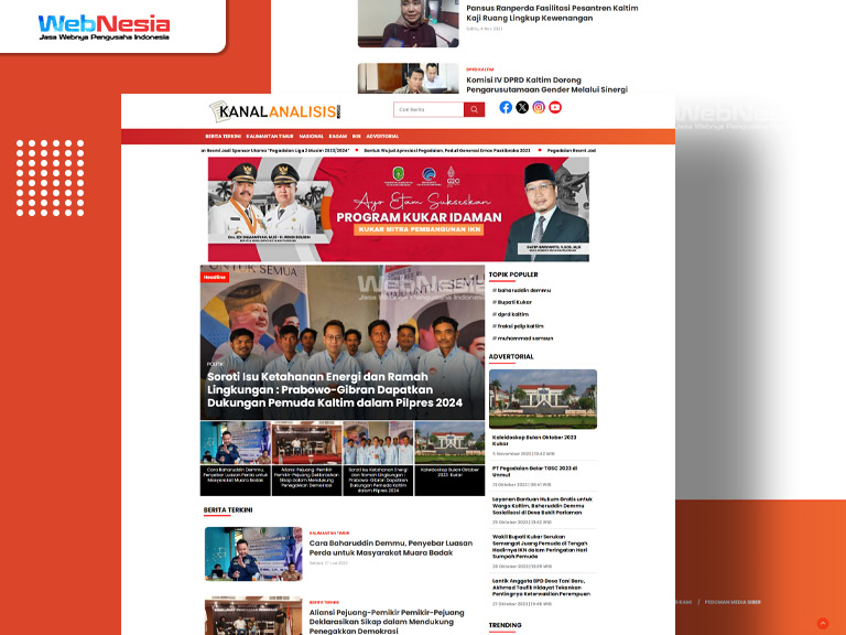 Website Portal Berita - Kanalanalisis.com | WebNesia Web Developer